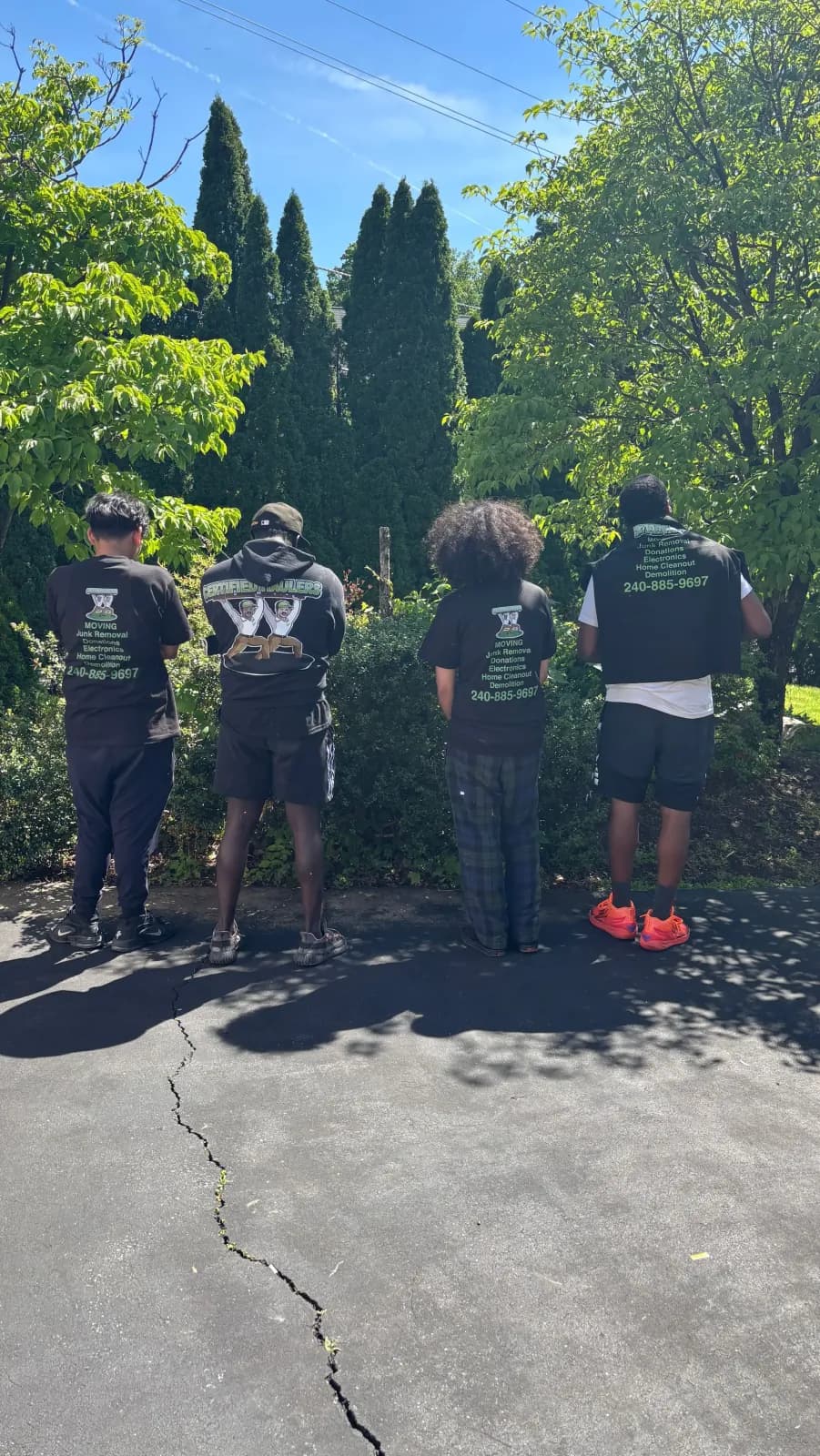 Certified Haulers crew on a job in Germantown, MD