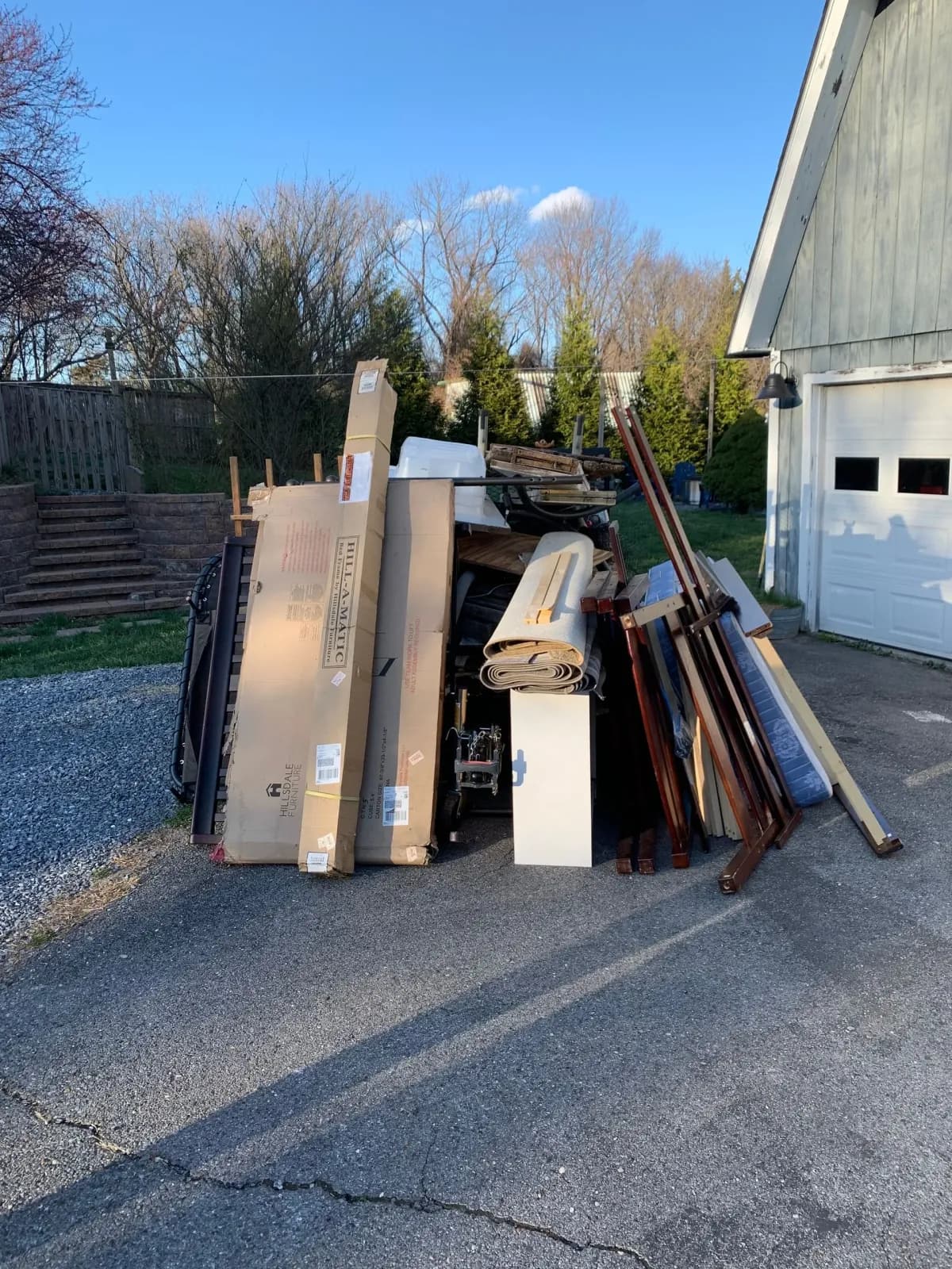 Property cleanout in Montgomery County, before